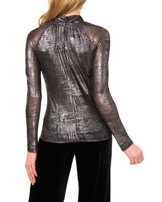 Sofina Ruched Turtleneck Top