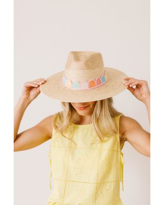 Pastel Kandy Crochet Palm Straw Hat