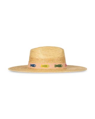 Colorful Fin Palm Straw Sun Hat