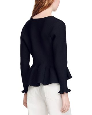 Peplum Cardigan Sweater 