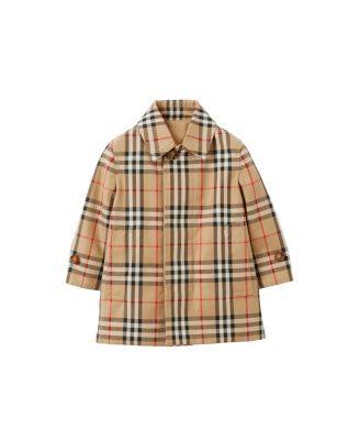 Boys' Reversible Check Gabardine Car Coat - Baby