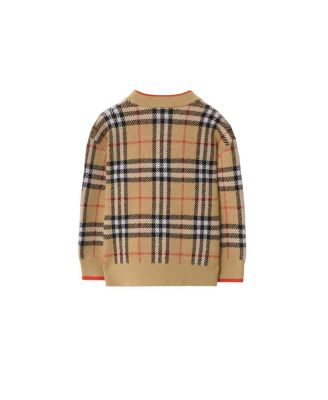 Girls' Check Wool Cardigan - Baby, Little Kid