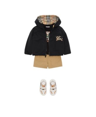 Boys' Reversible Check Hooded Jacket - Baby, Little Kid