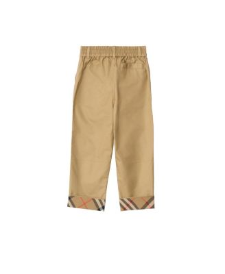 Boys' Check Turn-up Cotton Trousers  - Little Kid, Big Kid
