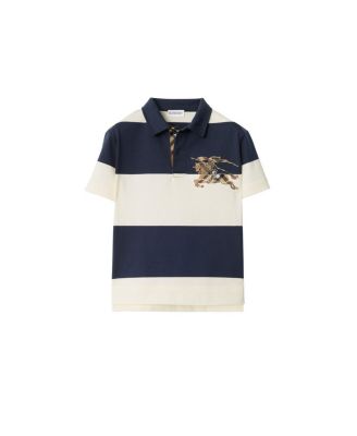 Boys' EKD Check Striped Cotton Polo Shirt - Little Kid, Big Kid