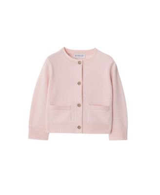 Girls' Check Patch Wool Cashmere Cardigan - Baby, Little Kid