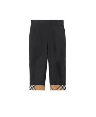Boys' Check Turn-up Cotton Trousers  - Little Kid, Big Kid