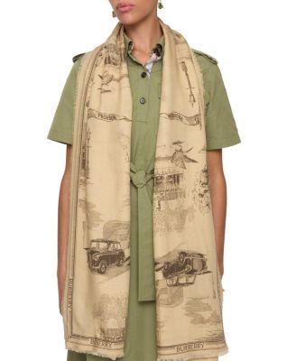  London Landmarks Wool Silk Scarf