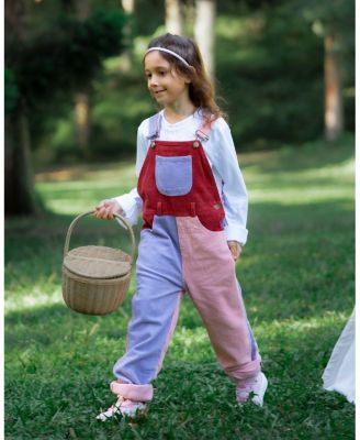 Girls' Rosebed Patchwork Chunky Cord Overalls - Baby, Little Kid, Big Kid