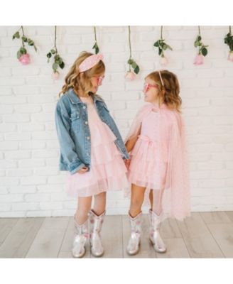 Girls' Faux Pearl Heart Patch Denim Jacket - Little Kid, Big Kid