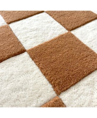  Rug Checkerboard 3.9 x 5.9 ft