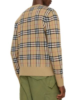  Check Cotton Wool Cardigan