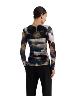 Elionora Sheer Jersey Long Sleeve Top