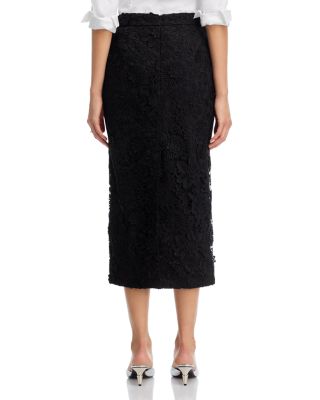 Embellished Lace Pencil Skirt