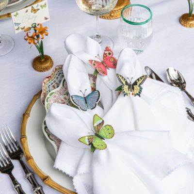 Meadow Walk Butterfly Napkin Rings, Set of 4