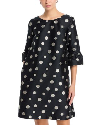 Ruffled Cuff Embroidered Dress