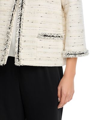 Boxy Fringe Trim Jacket