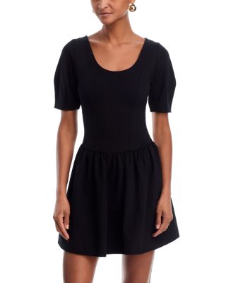 Ponte Scoop Neck Mini Dress - Exclusive