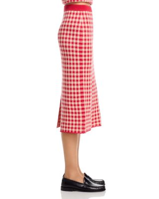Cashmere Gingham Skirt