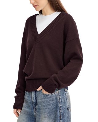Deep V Knit Sweater