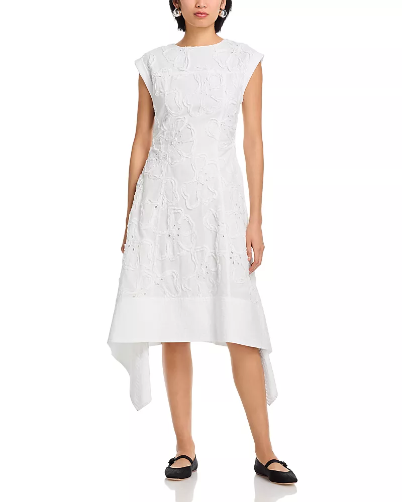 3.1 Phillip Lim 3D Flower Embroidered A Line Dress