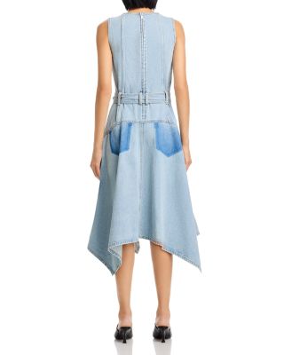 Ghost Pocket Belted Sleeveless Midi Dress