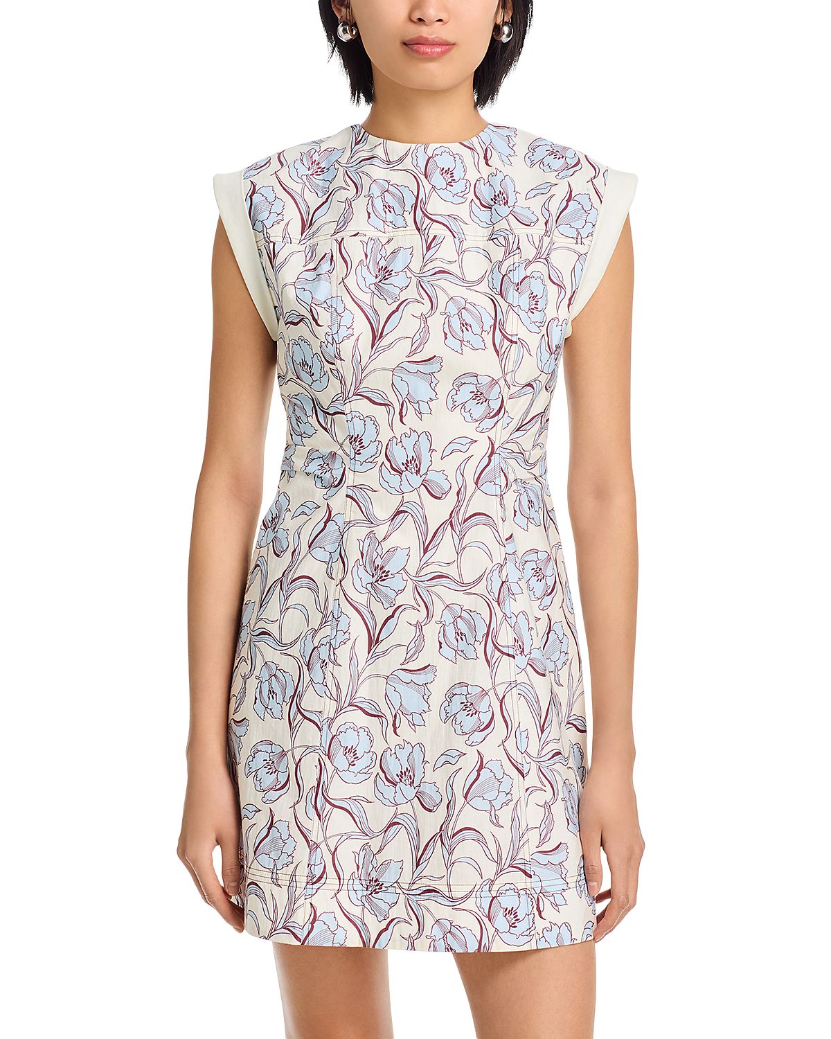 3.1 Phillip Lim Cap Sleeve Floral Mini Dress