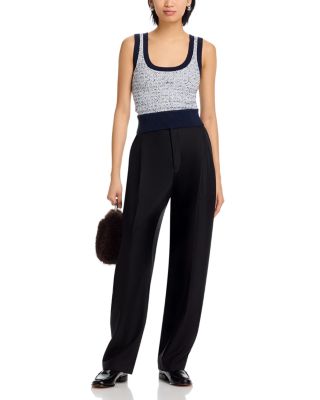 Boucl&eacute; Tweed Scoop Neck Tank