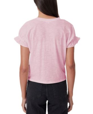 Signature Slub Puff & Ruffle Sleeve Top