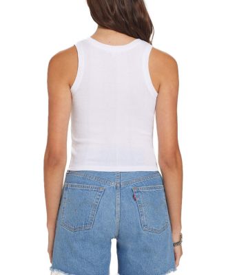 Variegated Rib Crop Tank Top