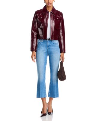 Kendra High Rise Crop Flare Jeans in Getty