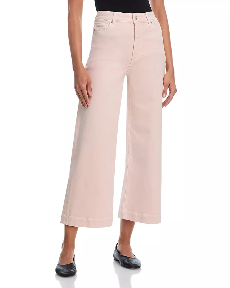Paige Anessa High Rise Wide Leg Jeans in Vintage Rosa