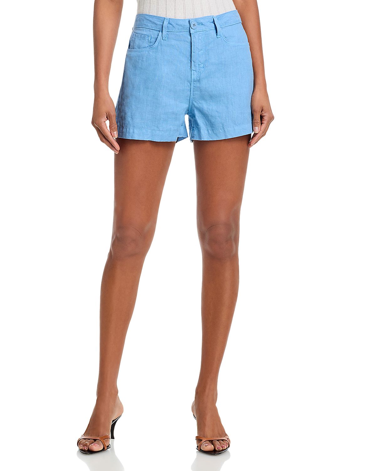 L'Agence Gina Linen High Rise Shorts