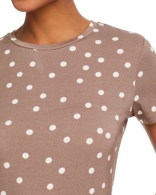 Ressi Crewneck Polka Dot Print Tee
