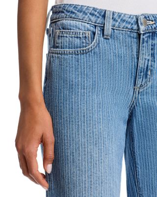 Janelle Slim Raw Denim Jacket & Joanne Low Rise Wide Leg Jeans in Carmel