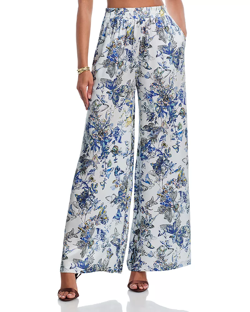 L'Agence Lillian Silk Wide Leg Pants