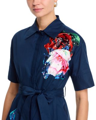 Floral Embroidered Shirtdress