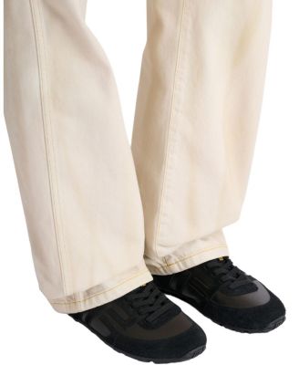  Men's Racer 45 Trainers in Lambskin and Suede