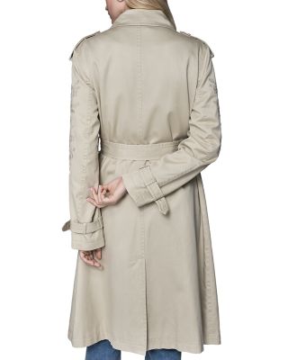 Floral Sleeve Trench Coat