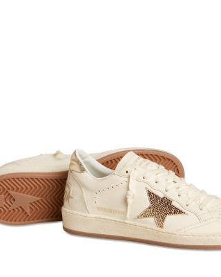 Women's Ball Star Leather Up Low Top Sneakers