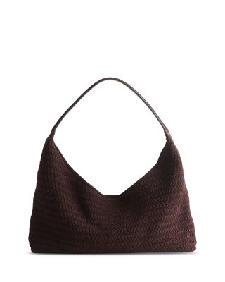 The Mylie Shoulder Bag in Woven Suede