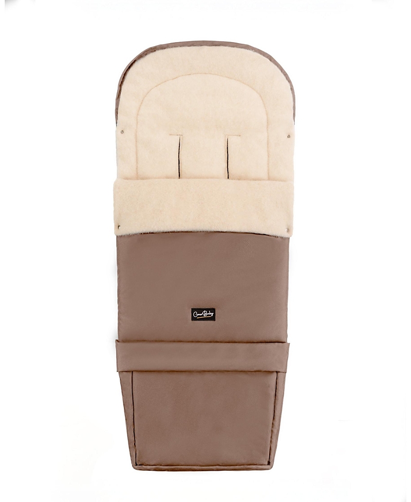 Cover Baby Scandinavian Organic Wool Adjustable Footmuff In Brown