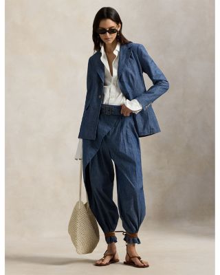 Single Breasted Chambray Blazer