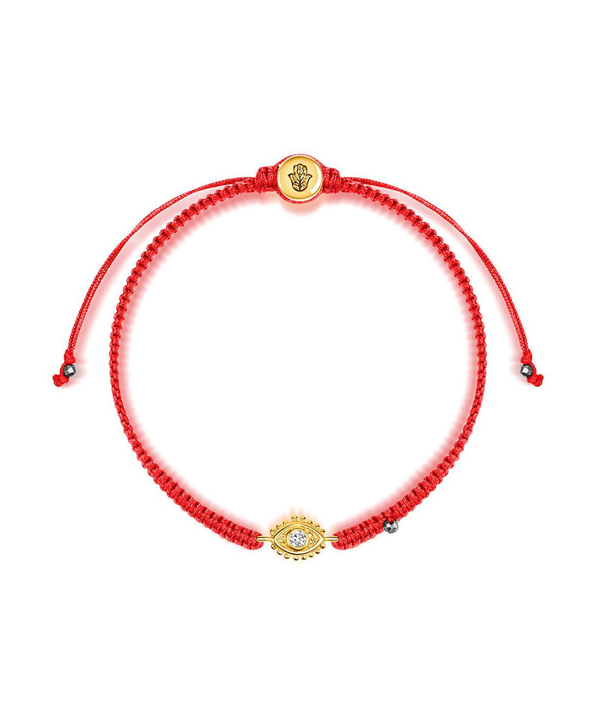 Karma and Luck Powerful Protection - Hematite Gold Evil Eye Red String Bracelet