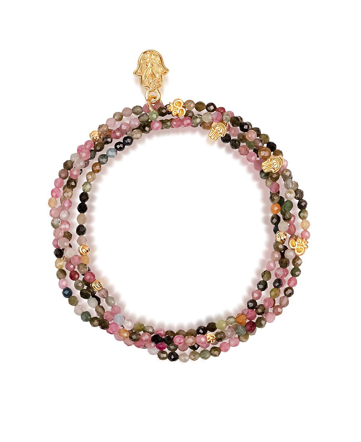 Karma and Luck Peace and Protection Tourmaline Wrap Bracelet
