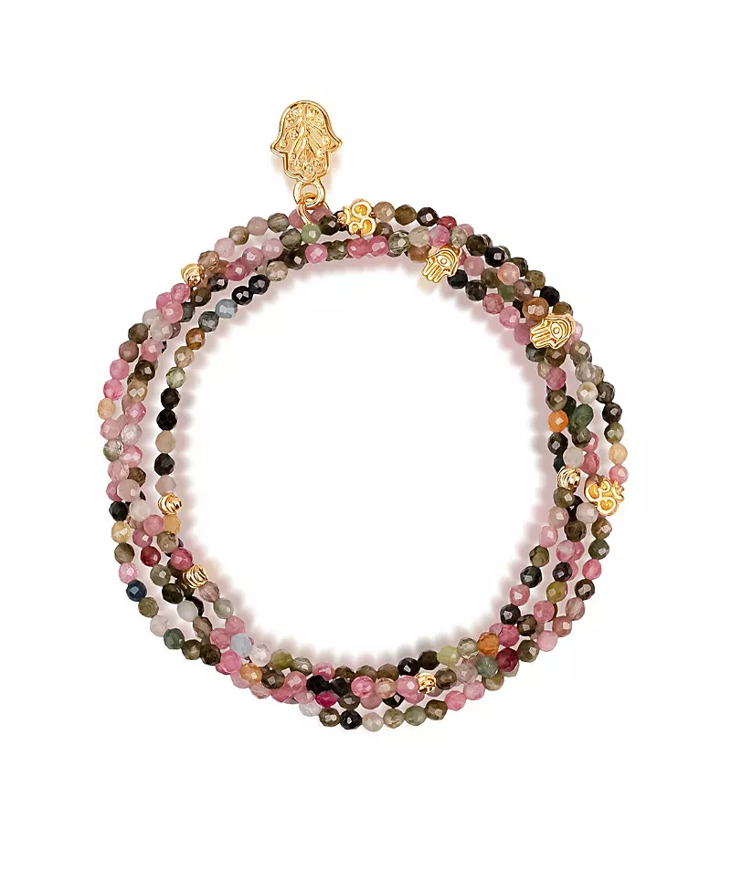 Karma and Luck Peace and Protection Tourmaline Wrap Bracelet