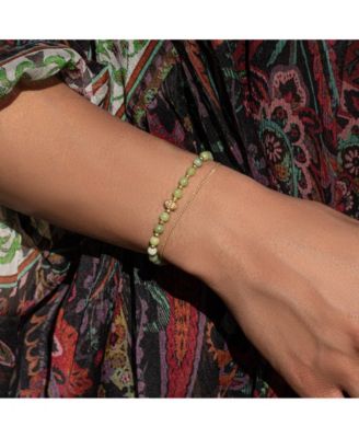 Enlightened Soul Buddha Jade Gold Chain Bracelet