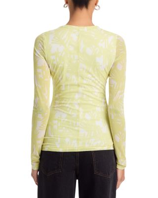 Yana Printed Mesh Long Sleeve Tee
