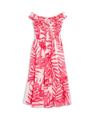 Poupette St. Barth Girls' Palm Leaf Dress - Little Kid, Big Kid
