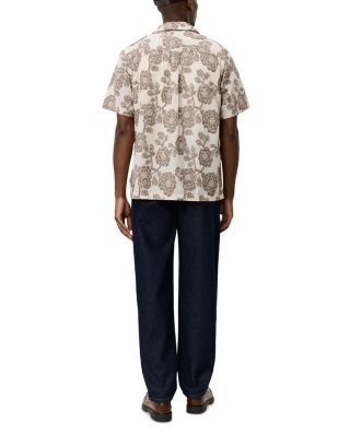 Lesley Flower Jacquard Short Sleeve Shirt